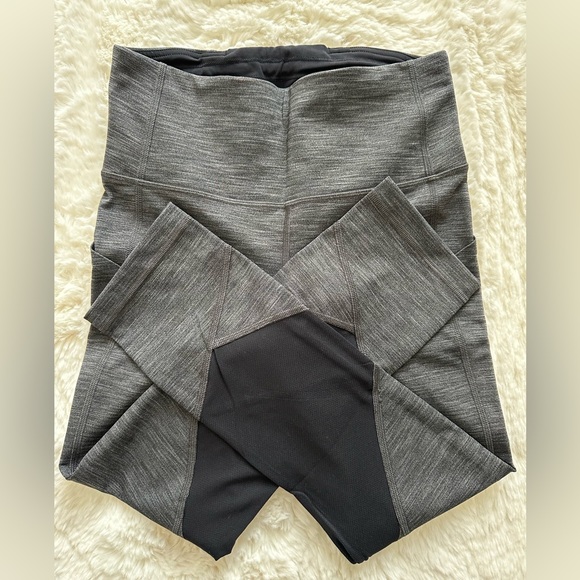 Lululemon Pace Rival High-Rise Crop 22”, Heathered Black/Black, Size 4 - Picture 2 of 5